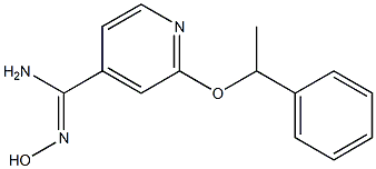 N'-hydroxy-2-(1-phenylethoxy)pyridine-4-carboximidamide Struktur