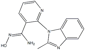 N'-hydroxy-2-(2-methyl-1H-benzimidazol-1-yl)pyridine-3-carboximidamide Struktur