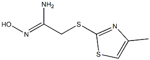 N'-hydroxy-2-[(4-methyl-1,3-thiazol-2-yl)sulfanyl]ethanimidamide Struktur