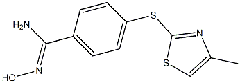 N'-hydroxy-4-[(4-methyl-1,3-thiazol-2-yl)sulfanyl]benzene-1-carboximidamide Struktur