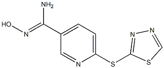 N'-hydroxy-6-(1,3,4-thiadiazol-2-ylsulfanyl)pyridine-3-carboximidamide Struktur