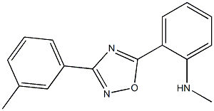 N-methyl-2-[3-(3-methylphenyl)-1,2,4-oxadiazol-5-yl]aniline Struktur