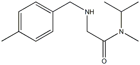 N-methyl-2-{[(4-methylphenyl)methyl]amino}-N-(propan-2-yl)acetamide Struktur