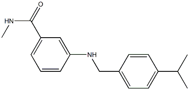 N-methyl-3-({[4-(propan-2-yl)phenyl]methyl}amino)benzamide Struktur