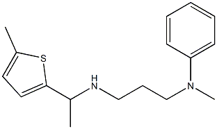 N-methyl-N-(3-{[1-(5-methylthiophen-2-yl)ethyl]amino}propyl)aniline Struktur