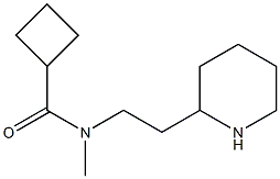 N-methyl-N-[2-(piperidin-2-yl)ethyl]cyclobutanecarboxamide Struktur