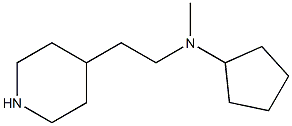 N-methyl-N-[2-(piperidin-4-yl)ethyl]cyclopentanamine Struktur