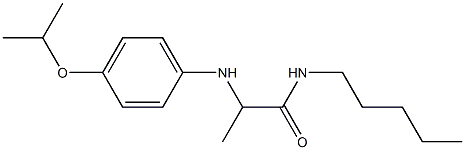 N-pentyl-2-{[4-(propan-2-yloxy)phenyl]amino}propanamide Struktur