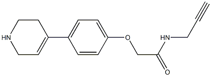 N-prop-2-ynyl-2-[4-(1,2,3,6-tetrahydropyridin-4-yl)phenoxy]acetamide Struktur