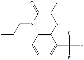 N-propyl-2-{[2-(trifluoromethyl)phenyl]amino}propanamide Struktur