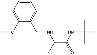 N-tert-butyl-2-{[(2-methoxyphenyl)methyl]amino}propanamide Struktur