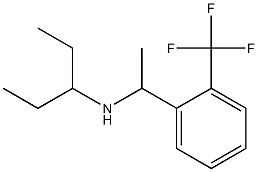 pentan-3-yl({1-[2-(trifluoromethyl)phenyl]ethyl})amine Struktur