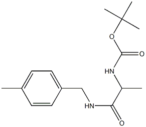 tert-butyl 1-methyl-2-[(4-methylbenzyl)amino]-2-oxoethylcarbamate Struktur