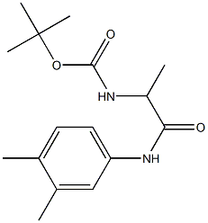 tert-butyl 2-[(3,4-dimethylphenyl)amino]-1-methyl-2-oxoethylcarbamate Struktur