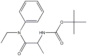 tert-butyl 2-[ethyl(phenyl)amino]-1-methyl-2-oxoethylcarbamate Struktur