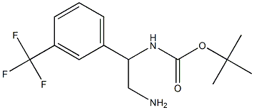 tert-butyl N-{2-amino-1-[3-(trifluoromethyl)phenyl]ethyl}carbamate Struktur