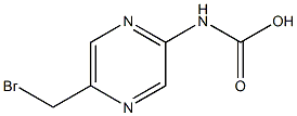 (5-Bromomethyl-pyrazin-2-yl)-carbamic acid Struktur