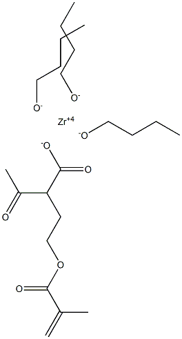 ZIRCONIUM METHACRYLOXYETHYLACETOACETATE TRI-n-BUTOXIDE, 50% in n-butanol Struktur