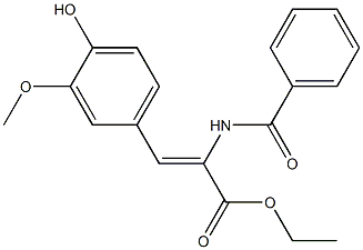 2-BENZOYLAMINO-3-(4-HYDROXY-3-METHOXY-PHENYL)-ACRYLIC ACID ETHYL ESTER Struktur