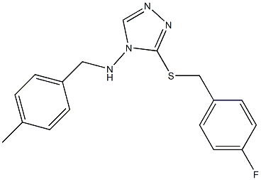 3-[(4-fluorobenzyl)sulfanyl]-N-(4-methylbenzyl)-4H-1,2,4-triazol-4-amine Struktur