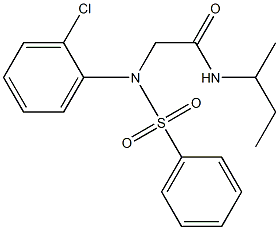 N-(sec-butyl)-2-[2-chloro(phenylsulfonyl)anilino]acetamide Struktur