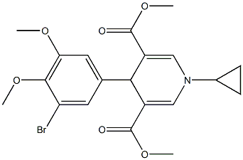 dimethyl 4-(3-bromo-4,5-dimethoxyphenyl)-1-cyclopropyl-1,4-dihydro-3,5-pyridinedicarboxylate Struktur