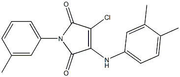 3-chloro-4-(3,4-dimethylanilino)-1-(3-methylphenyl)-1H-pyrrole-2,5-dione Struktur