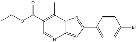 ethyl 2-(4-bromophenyl)-7-methylpyrazolo[1,5-a]pyrimidine-6-carboxylate Struktur