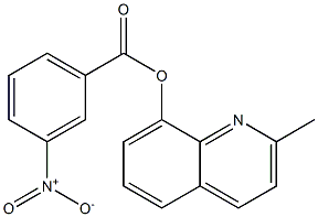 2-methyl-8-quinolinyl 3-nitrobenzoate Struktur