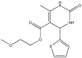 2-(methyloxy)ethyl 6-methyl-2-oxo-4-thien-2-yl-1,2,3,4-tetrahydropyrimidine-5-carboxylate Struktur