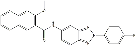 N-[2-(4-fluorophenyl)-2H-1,2,3-benzotriazol-5-yl]-3-methoxy-2-naphthamide Struktur