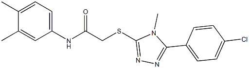 2-{[5-(4-chlorophenyl)-4-methyl-4H-1,2,4-triazol-3-yl]sulfanyl}-N-(3,4-dimethylphenyl)acetamide Struktur