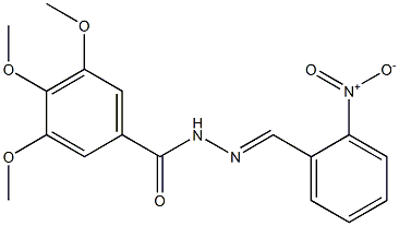 N'-{2-nitrobenzylidene}-3,4,5-trimethoxybenzohydrazide Struktur