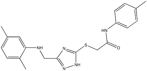 2-({3-[(2,5-dimethylanilino)methyl]-1H-1,2,4-triazol-5-yl}sulfanyl)-N-(4-methylphenyl)acetamide Struktur