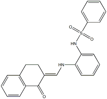 N-(2-{[(1-oxo-3,4-dihydro-2(1H)-naphthalenylidene)methyl]amino}phenyl)benzenesulfonamide Struktur