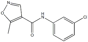 N-(3-chlorophenyl)-5-methyl-4-isoxazolecarboxamide Struktur