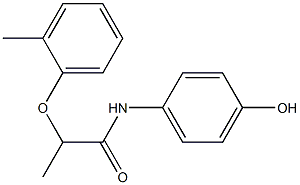 N-(4-hydroxyphenyl)-2-(2-methylphenoxy)propanamide Struktur