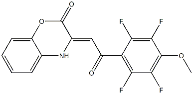 3-[2-oxo-2-(2,3,5,6-tetrafluoro-4-methoxyphenyl)ethylidene]-3,4-dihydro-2H-1,4-benzoxazin-2-one Struktur