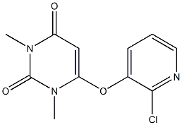 6-[(2-chloro-3-pyridinyl)oxy]-1,3-dimethyl-2,4(1H,3H)-pyrimidinedione Struktur