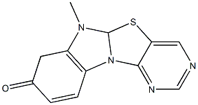 2-methylpyrimido[4',5':4,5][1,3]thiazolo[3,2-a]benzimidazol-4(3H)-one Struktur