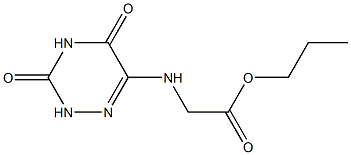 propyl [(3,5-dioxo-2,3,4,5-tetrahydro-1,2,4-triazin-6-yl)amino]acetate Struktur