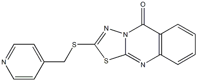 2-[(pyridin-4-ylmethyl)sulfanyl]-5H-[1,3,4]thiadiazolo[2,3-b]quinazolin-5-one Struktur