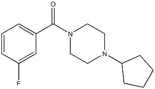 1-cyclopentyl-4-(3-fluorobenzoyl)piperazine Struktur