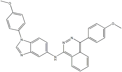 N-[1-(4-methoxyphenyl)-1H-benzimidazol-5-yl]-N-[4-(4-methoxyphenyl)-1-phthalazinyl]amine Struktur