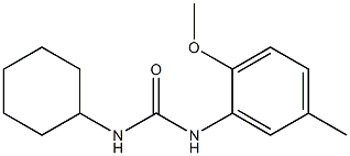 N-cyclohexyl-N'-(2-methoxy-5-methylphenyl)urea Struktur