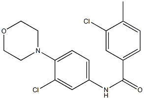 3-chloro-N-[3-chloro-4-(4-morpholinyl)phenyl]-4-methylbenzamide Struktur