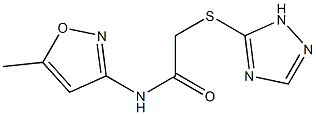 N-(5-methyl-3-isoxazolyl)-2-(1H-1,2,4-triazol-5-ylsulfanyl)acetamide Struktur