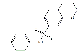 N-(4-fluorophenyl)-2,3-dihydro-1,4-benzodioxine-6-sulfonamide Struktur