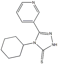 4-cyclohexyl-5-(3-pyridinyl)-2,4-dihydro-3H-1,2,4-triazole-3-thione Struktur