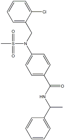 4-[(2-chlorobenzyl)(methylsulfonyl)amino]-N-(1-phenylethyl)benzamide Struktur